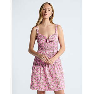 Free Assembly Women's Tiered Smocked Mini Dress, XS-XXL Pink or Green $4.94