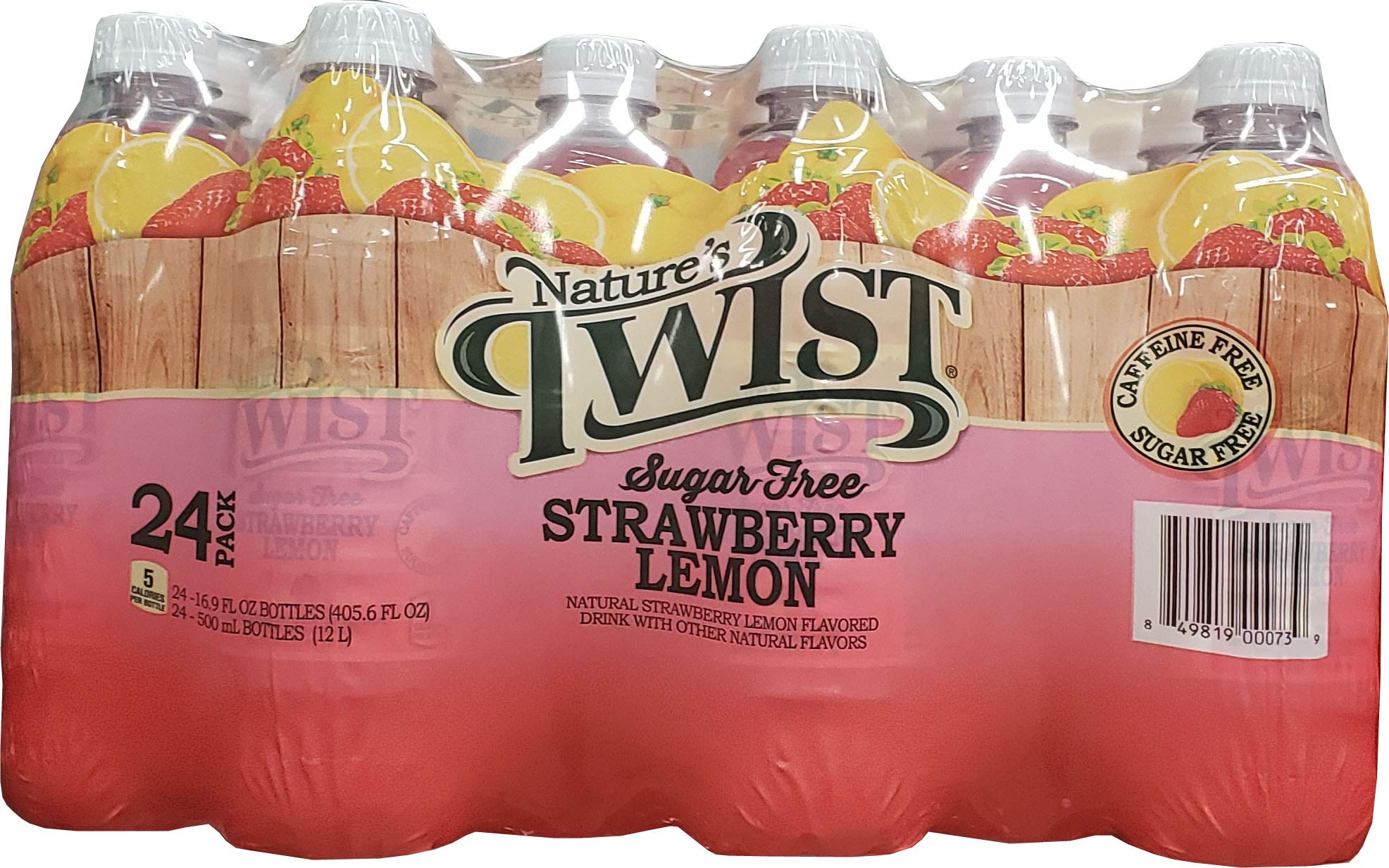 Nature's Twist Nature's Twist Sugar Free Strawberry Lemon (24 Pack/ 16.9 Fl Oz Net Wt 405.6 Fl Oz ), 405.6 fl. oz. $8.98