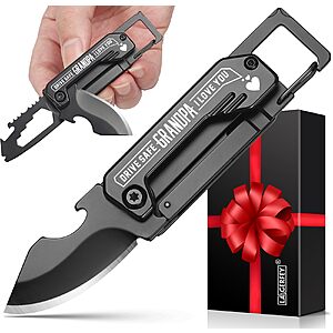 Keychain Multitool with 1.8inch Blade - Small Knife for Every Day Carry, Portable Tool for Camping, Hiking $2.99