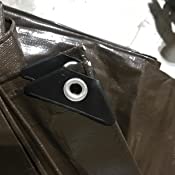 AmazonCommercial Multi Purpose Waterproof Poly Tarp Cover, 10 X 15 FT, 10MIL Thick, Brown/Silver, 4-Pack $24.26