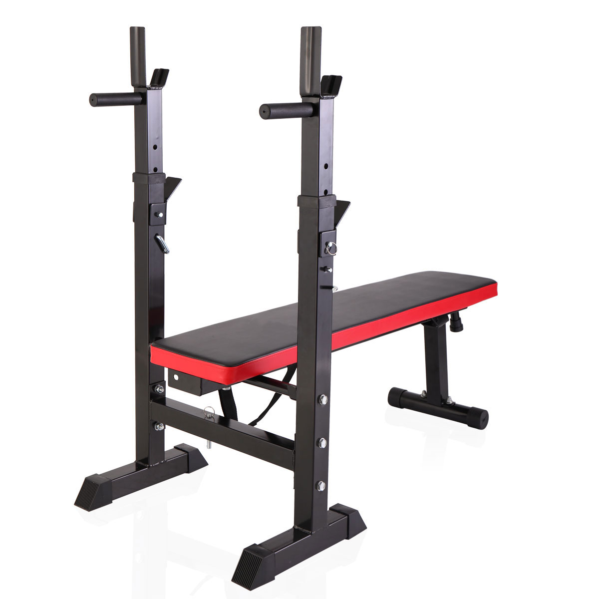 Nufazes Weight Bench Set Multifunctional Bench Press Bar Rack Adjustable Workout Bench Red Amp Amp Amp Amp Black 95 99
