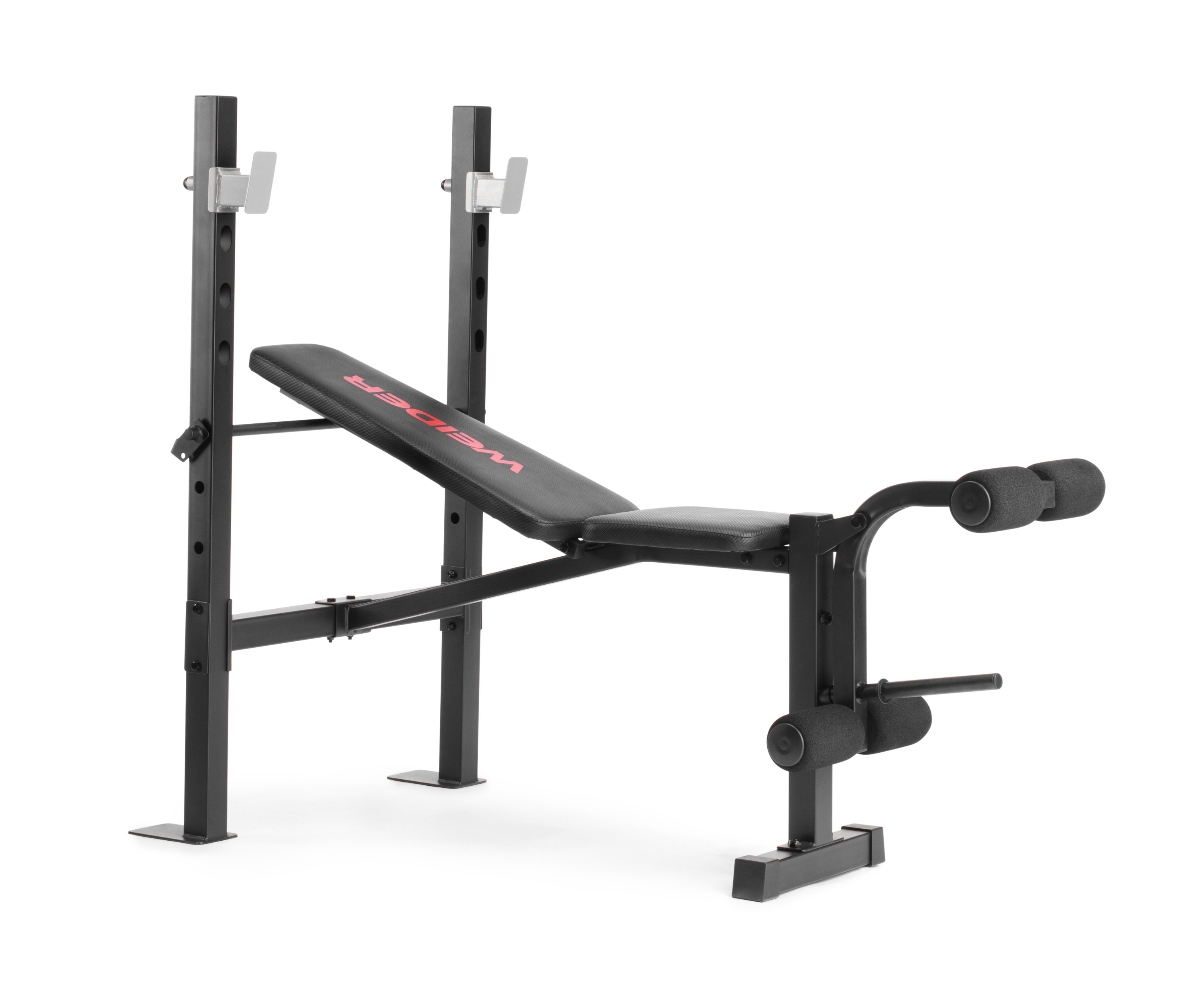 Weider Legacy Standard Weight Bench and Rack with Fixed Uprights, Foam Roll Leg Developer - $89