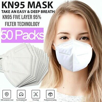 KN95 Protective 5 Layers Face Mask [50 PACK] BFE 95% PM2.5 Disposable Respirator $12