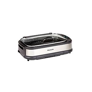 Gourmia FoodStation 5-in-1 Smokeless Grill & Air Fryer with Smoke