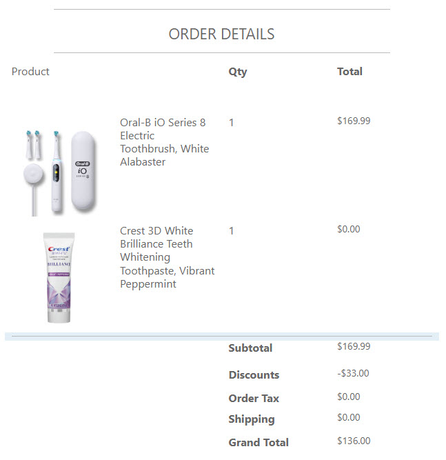 Oral-B iO Series 8 Electric Toothbrush for $136 ($80 off and coupon code works)