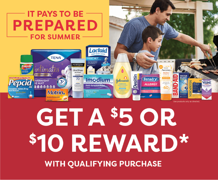 Johnson&Johnson buy 15 get 5 Reward, Buy 25 get 10 Reward