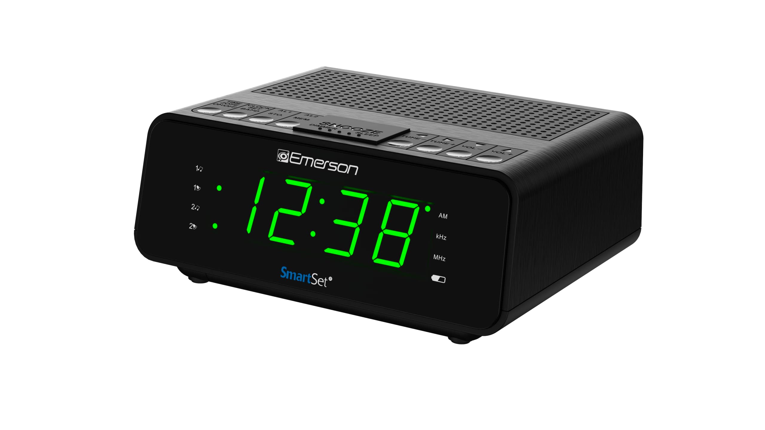 Emerson SmartSet Alarm Clock Radio with AM/FM Radio, Dimmer, Sleep Timer and LED Display for $9.99 + Free Shipping w/Prime
