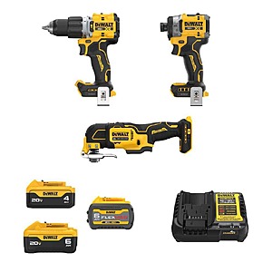 DeWALT 20V MAX Cordless Drill, Impact Driver & Multi-Tool Combo + Free Bonus Tool $400 + Free S&H