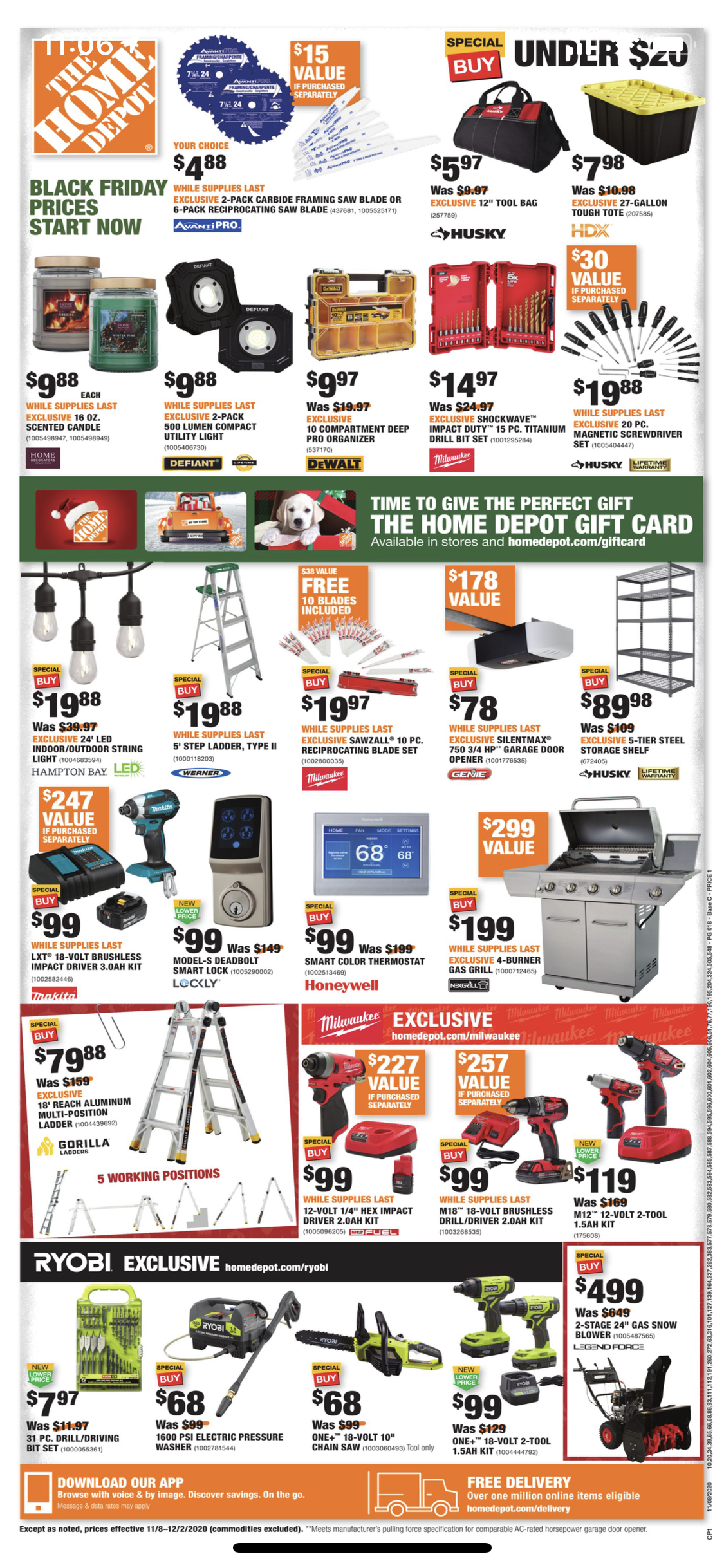 Homedepot Bf Flyers Milwaukee Dewalt Makita Ryobi