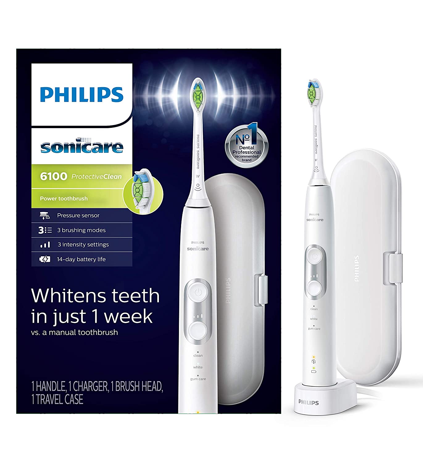 Philips Sonicare, HX687721 ProtectiveClean 6100 Rechargeable Electric Toothbrush, $79.95 + Free Shipping