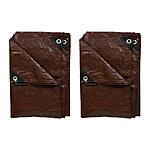 2-Pack Stansport 5' x 7' Light-Duty Rip-Stop Tarp (Brown) $7.50
