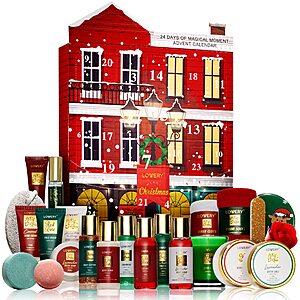 24-Piece LOVERY Beauty & Bath Advent Calendar Gift Set $20