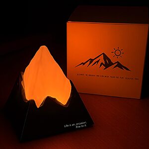 NesveCit Rechargeable Bedside LED Nightlight Volcano Lamp $5 