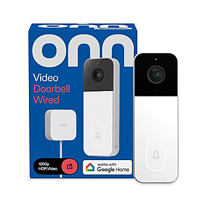 onn Wired Video Doorbell (Open Box) $25 @ eBay