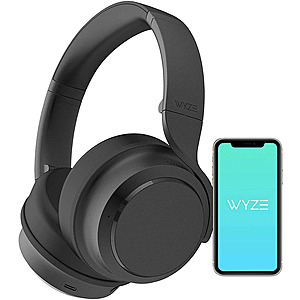 Wyze Noise-Cancelling Wireless Bluetooth Over the Ear Headphones $32 @ eBay