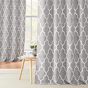 KGORGE 52" x 84" Blackout Lattice Curtains (Pair)