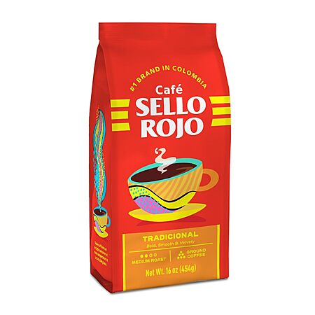16-Oz Sello Rojo Tradicional Medium Roast Ground Coffee $5.41 @ Amazon