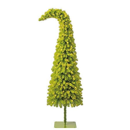 Grinch Christmas Tree - 6' Pre-Lit Lawndale Spruce Green Artificial Christmas Tree with Warm White LED Lights $56 @ Walmart