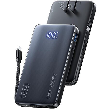 INIU 3-in-1 45W 10000mAh Charger w/ Wall Plug $22 @ Amazon