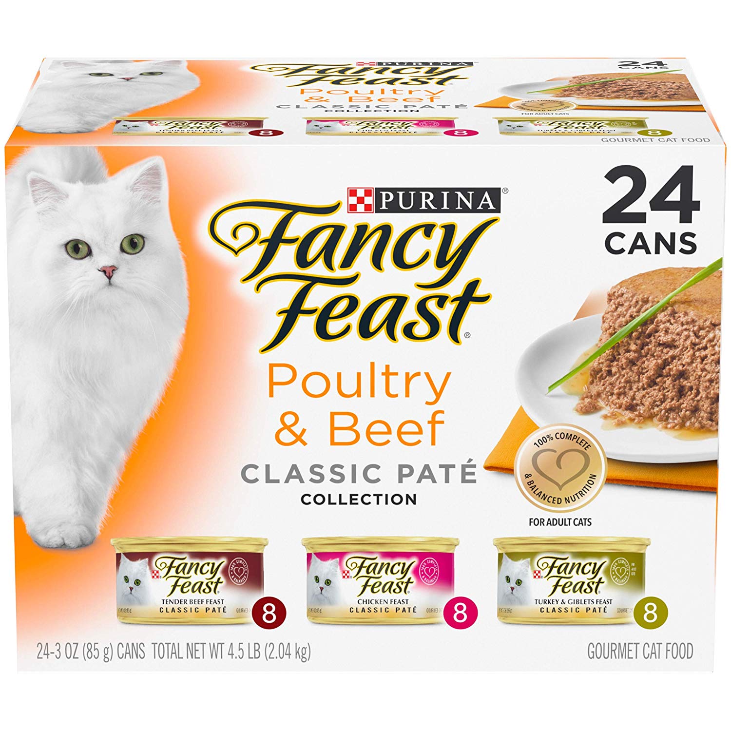 Purina Fancy Feast Wet Cat Food Variety Pack, Chicken Feast Collection - (24) 3 oz. Cans $12.89