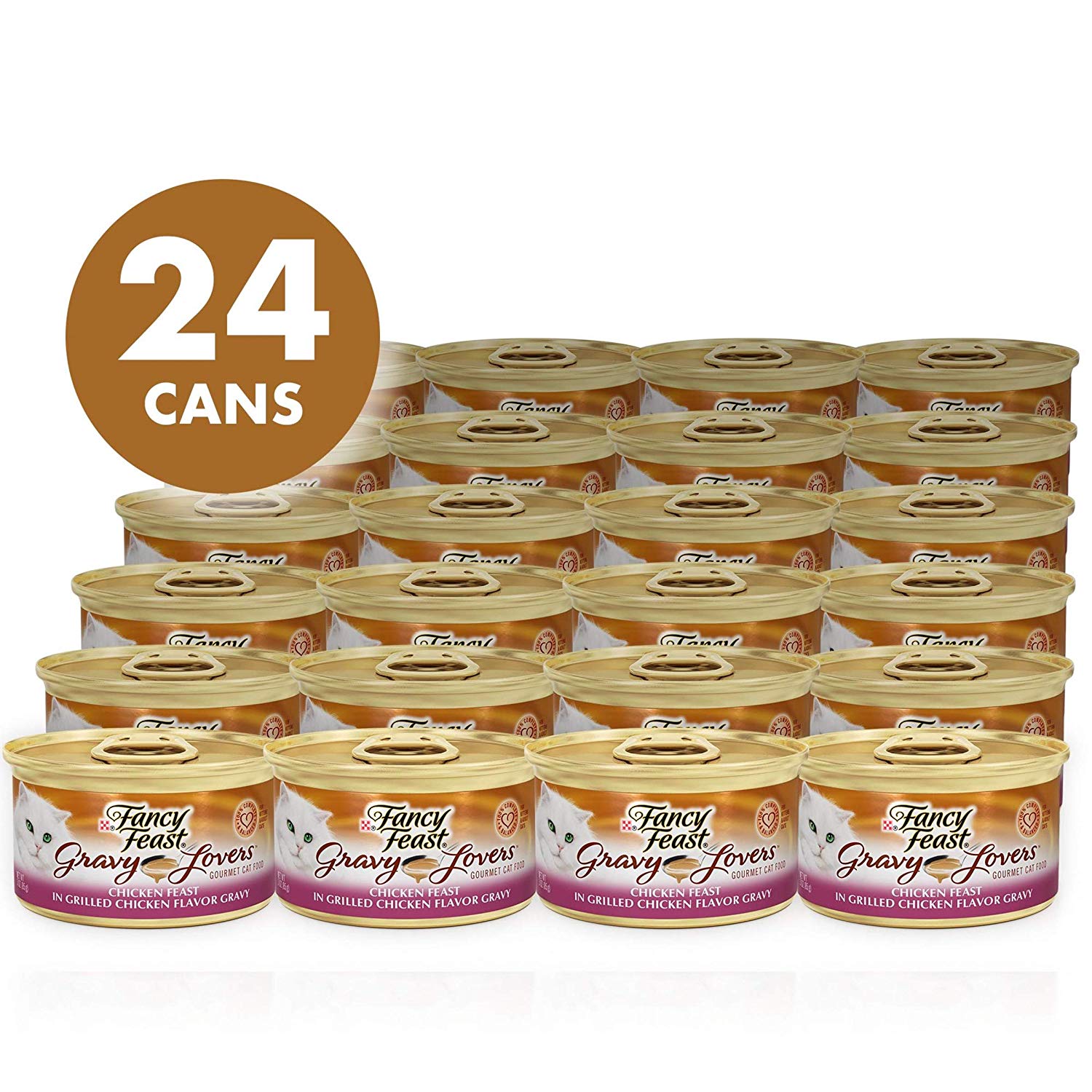 24 Count Purina Fancy Feast Gravy Lovers Wet Cat Food Chicken