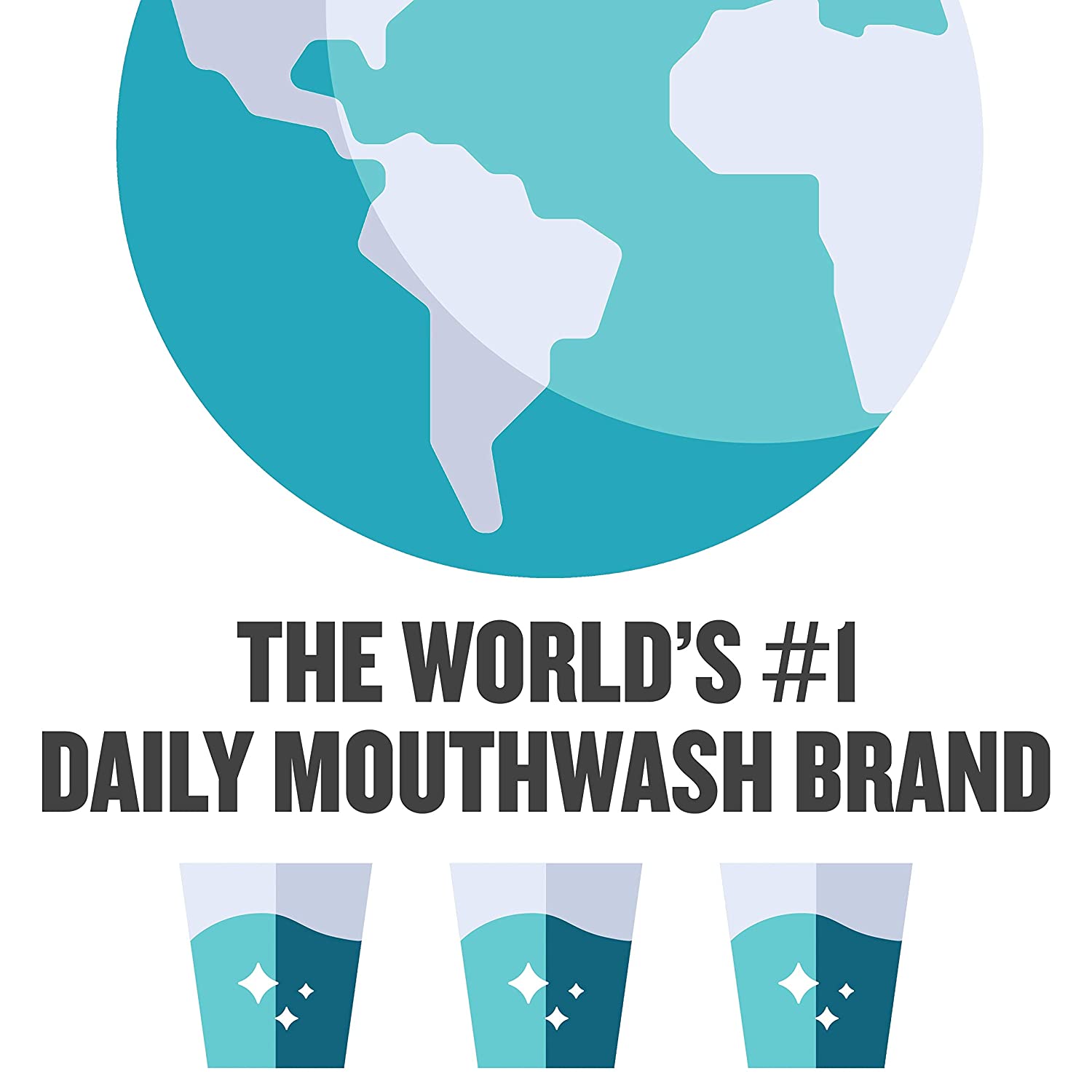 Listerine Cool Mint Antiseptic Mouthwash for Bad Breath, Plaque and Gingivitis, 1 l [Cool Mint]r, 1.0L(1Qt 1.8 fl oz), pack of 6 (total- 202.8 Fl oz)  $5.12