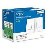 TP-Link Tapo Matter Smart Light Switch: Voice Control w/Siri, Alexa &amp; Google Home | UL Certified | Neutral Wire Required | Single Pole | Tapo S505(2-Pack)