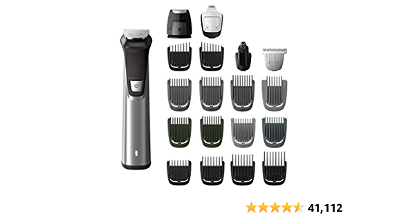 Philips Norelco Multigroomer All-in-One Trimmer Series 7000, 23 Piece Mens Grooming Kit, Trimmer for Beard, Head, Body, and Face, NO BLADE OIL NEEDED, MG7750/49 - $35