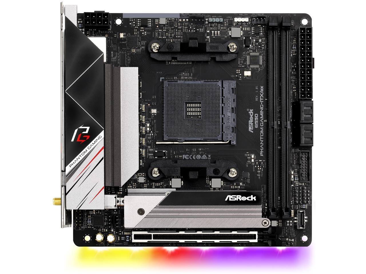 Newegg: ASRock B550 Phantom Gaming-ITX/ax [AM4 AMD B550 SATA 6Gb/s] Mini ITX AMD Motherboard $169.99
