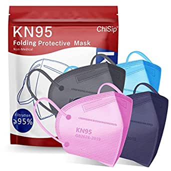 ChiSip 20-Pack Mix-Color KN95 Face Masks 5 Layer Design Cup Dust Safety Masks Up to 70%OFF $5.99