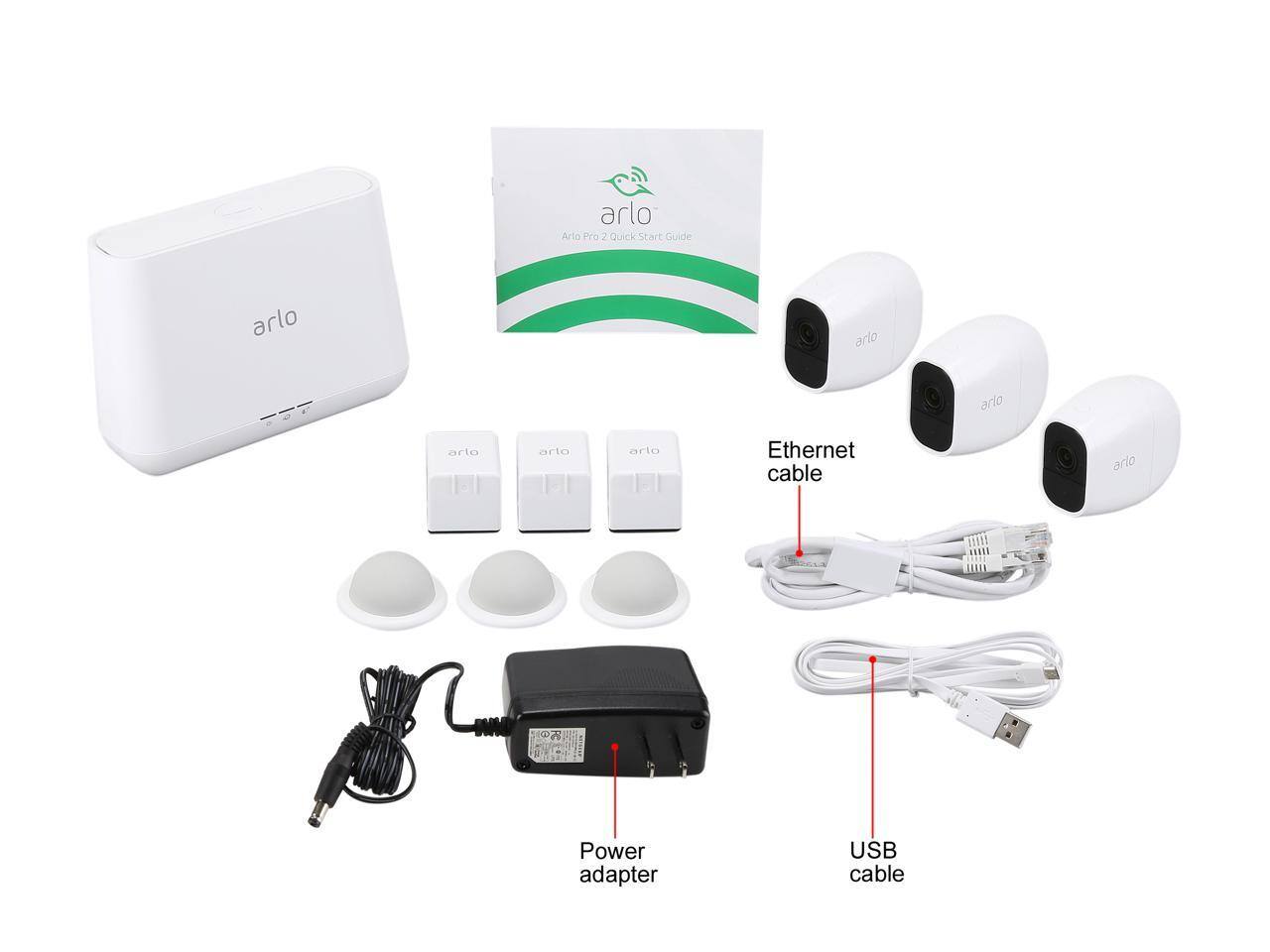 Arlo Pro 2 Wireless Security Camera System [3 Rechargeable Battery Powered Cameras with 2-Way Audio] for $299.99 after Promo Code + F/S