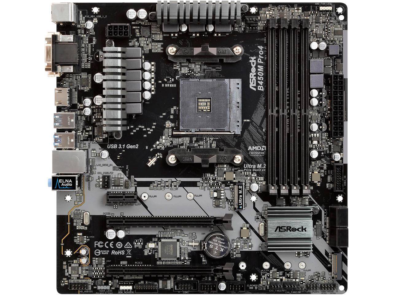 ASRock AM4 AMD Promontory B450 Micro ATX Motherboard - $67.99+ F/S