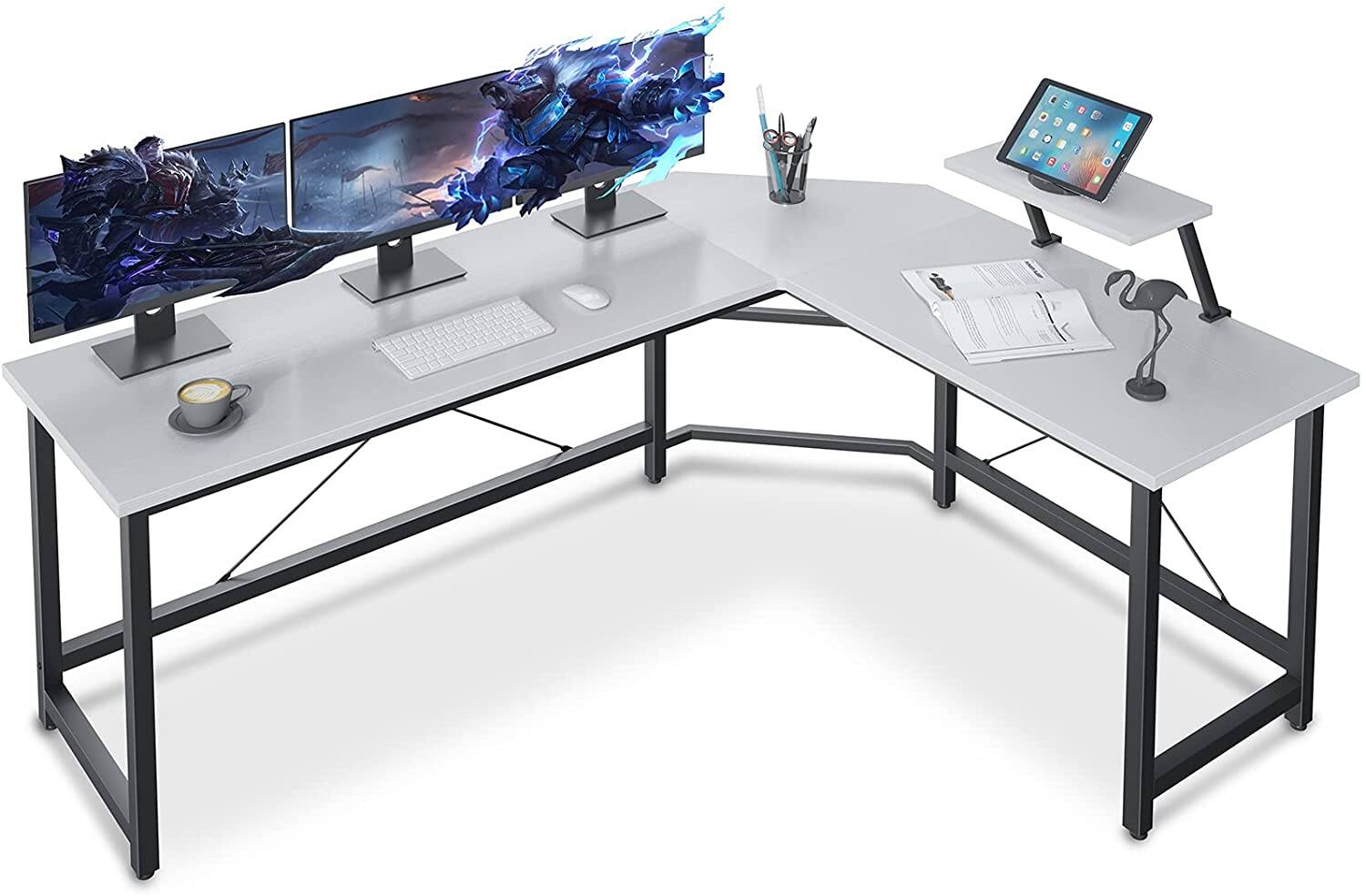 30% OFF 59" Reversible L Shaped Desk for $106.39+Free Shpping with PRIME