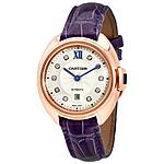 Jomashop.com: CARTIER Cle 18kt Rose Gold Automatic Flinque Sunray Dial Ladies Watch WJCL0031 $8999.99 + FS