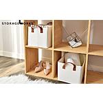 StorageWorks Storage Bins for Shelves with Metal Frame, Rectangle Storage Baskets, only Beige, 2-Pack, from $11 + Free Shipping w/ Amazon Prime or Orders $25+