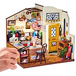 ROBOTIME Miniature House Kit DIY Mini Dollhouse with Furniture Tiny Room Kit with LED Light Hobby Wooden Craft Diorama $20.99 + FS w/PRIME