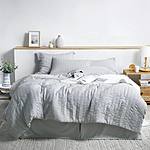 Bedsure Bed in A Bag Full/Queen Comforter Set 8 Pieces - Soft Microfiber Seersucker Bedding Set $32.99 + FS