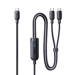 Baseus 140W 4.9' 2-in-1 USB C to USB C Fast Charging Cable $14 + Free Shipping