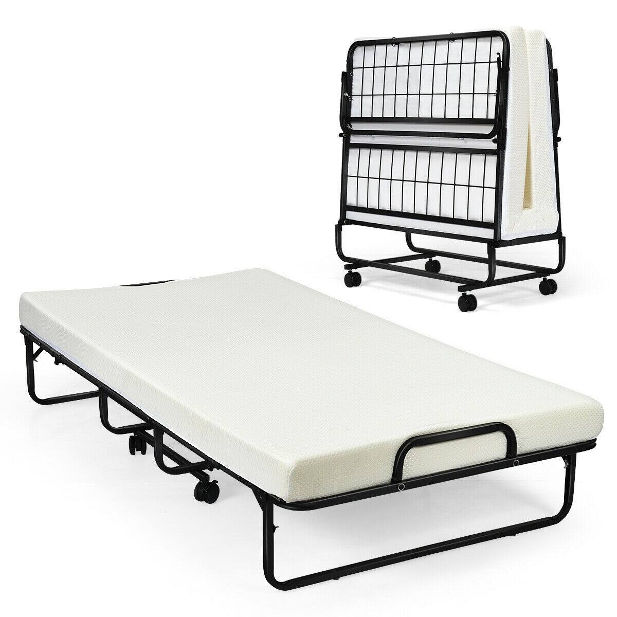 Heavy Duty Foldable Memory Foam Bed with Mattress $193.95 + FS