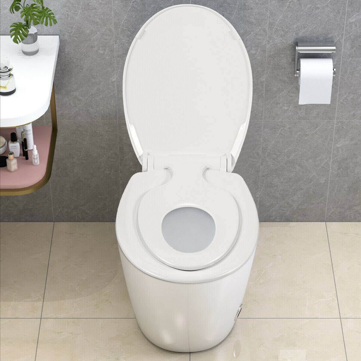Toddlers & Adult Round Toilet Seat with Built-in Potty $27.95 + FS