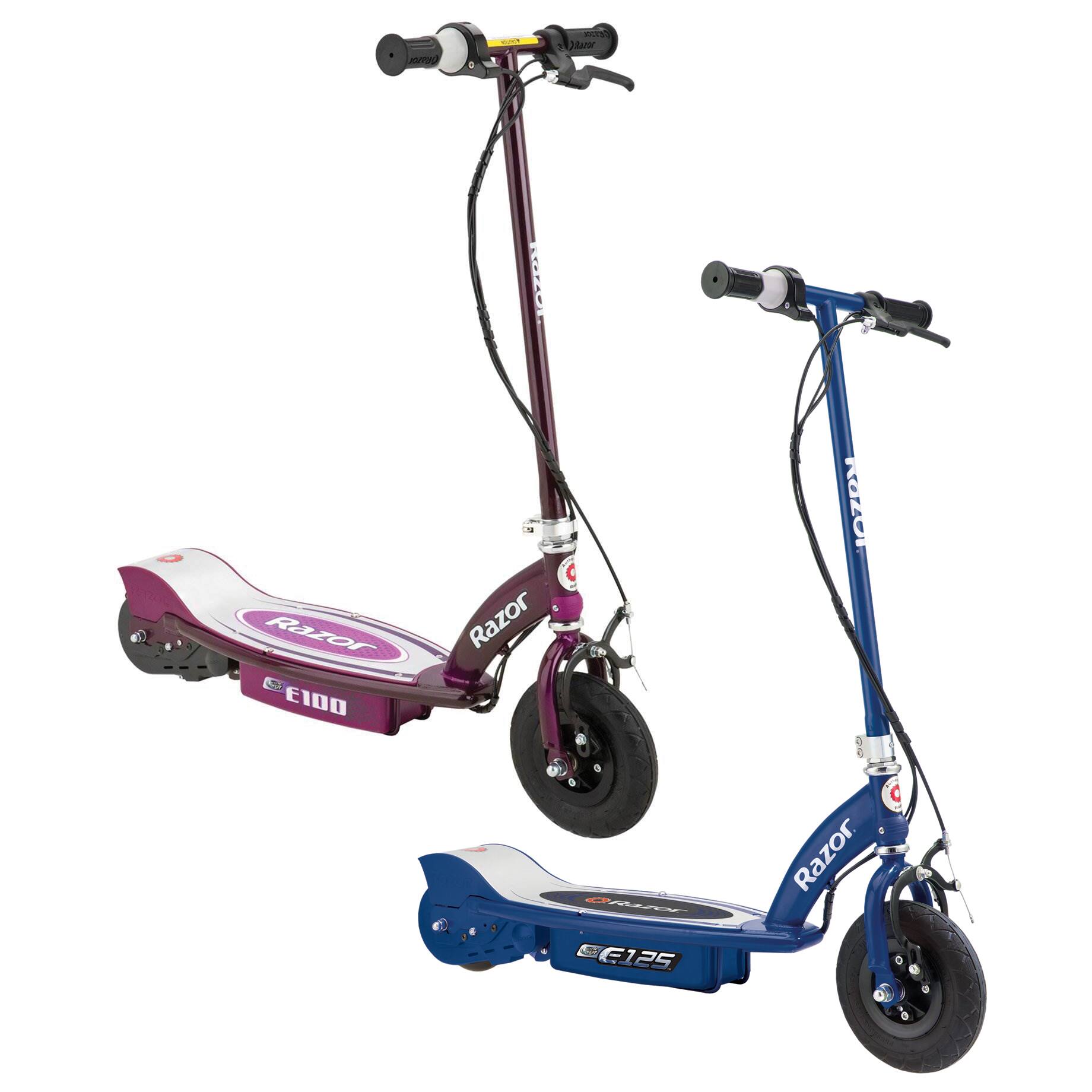 2-pack - Razor E100 & E125 Kids 24V Electric Battery Powered Toy Scooters, Blue & Purple $249.99 + FS