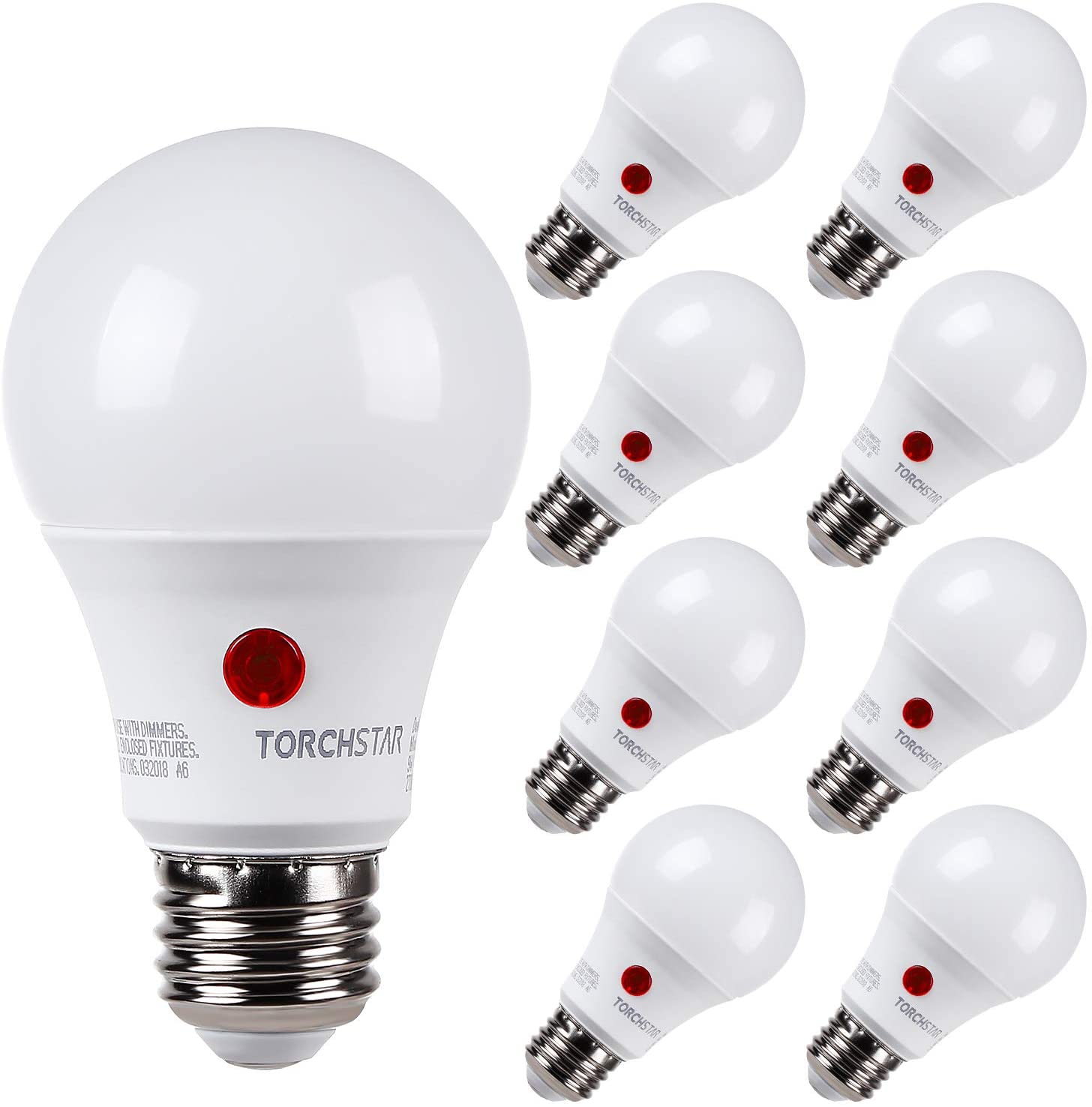 4 Pack/8 Pack 9W Dusk-to-Dawn A19 Light Bulb 2700K/5000K from $13.99 + FS w/PRIME