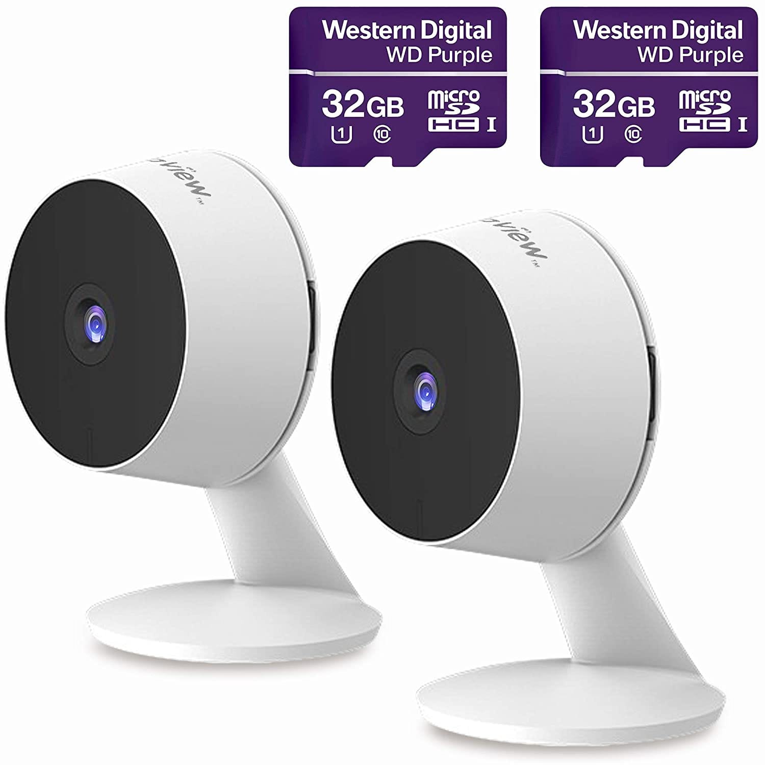 Laview Security Camera HD 1080P(2 Pack @ 41.24) with 2 SD Card, 32GB Two-Way Audio,Night Vision,WiFi Indoor camera $41.24 + FS YMMV Coupon