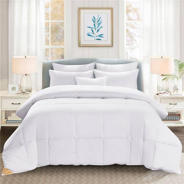Premium White Goose Down Comforter for Winter, 100% Cotton Cover 400 Thread Count, Twin $67.5, Full $82.5, King $97.5. Free Shipping + 30 Days Guarantee