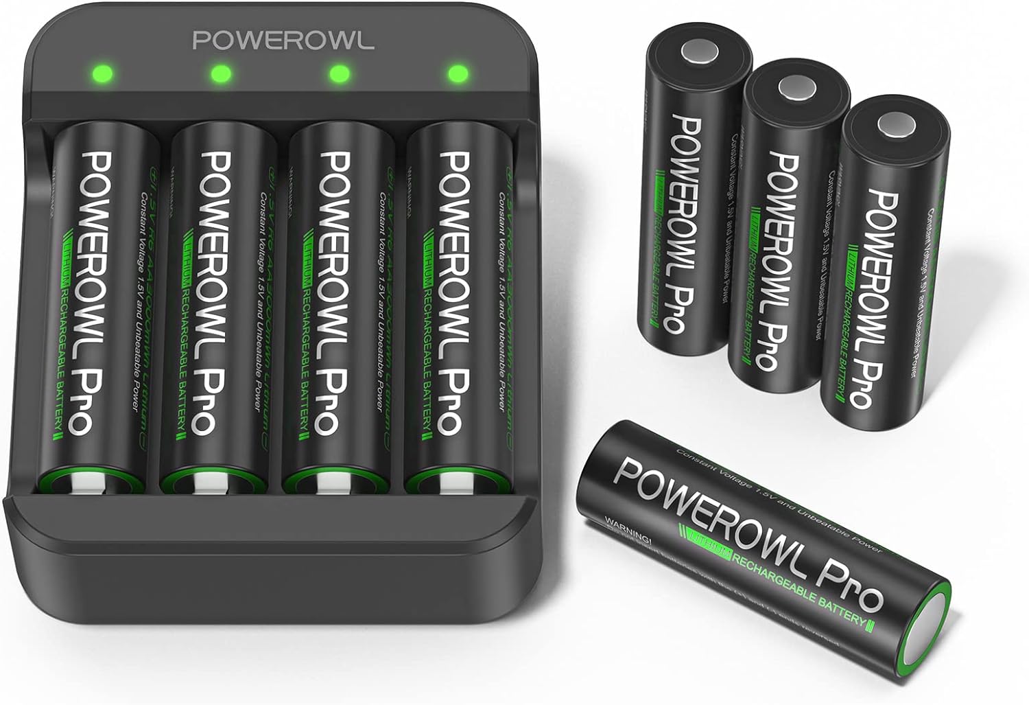 POWEROWL Lithium Rechargeable - 8 AA Batteries w/Charger $24.99