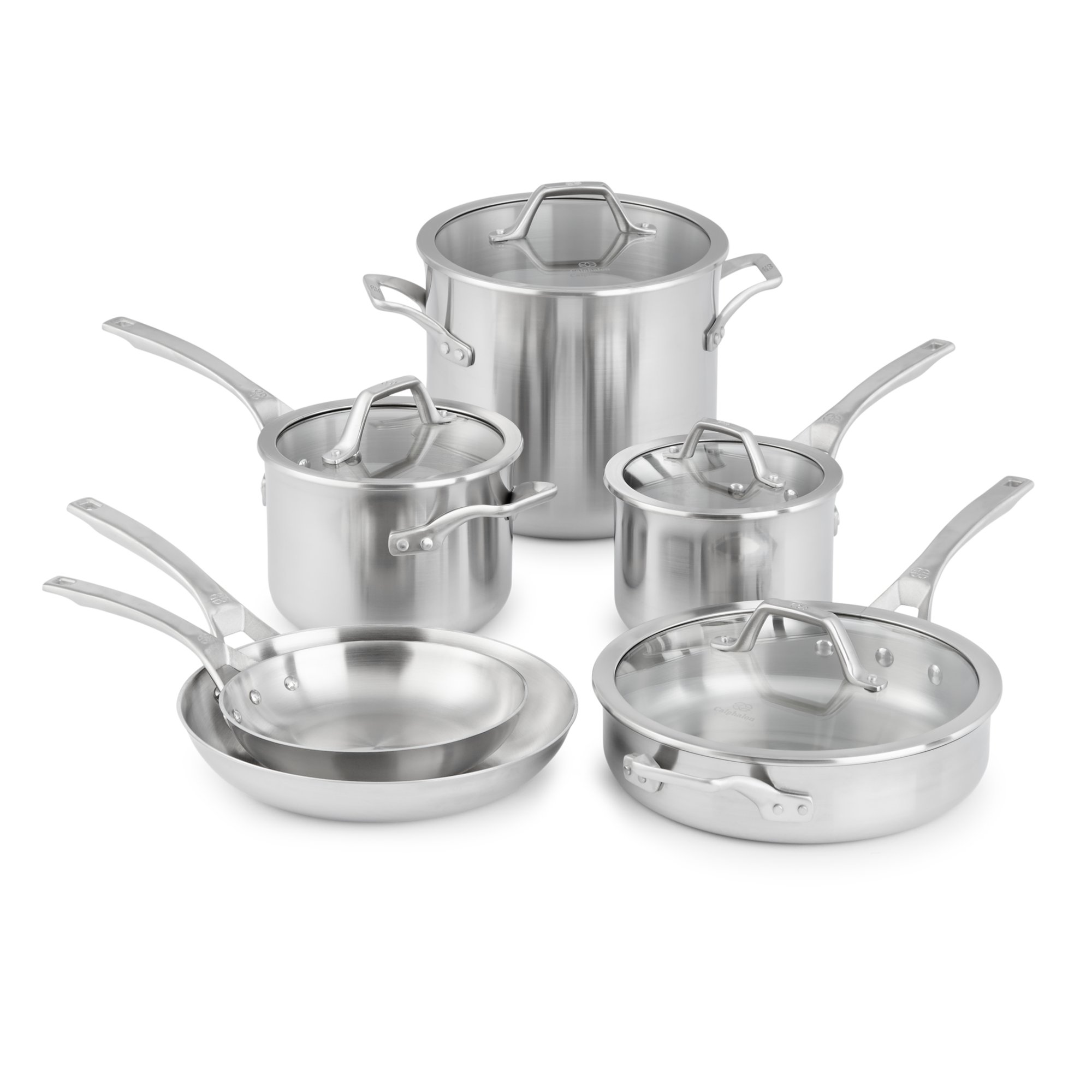 Calphalon Signature™ Stainless Steel 10-Pc. Cookware Set for $224 plus tax - In Store Only at Costco