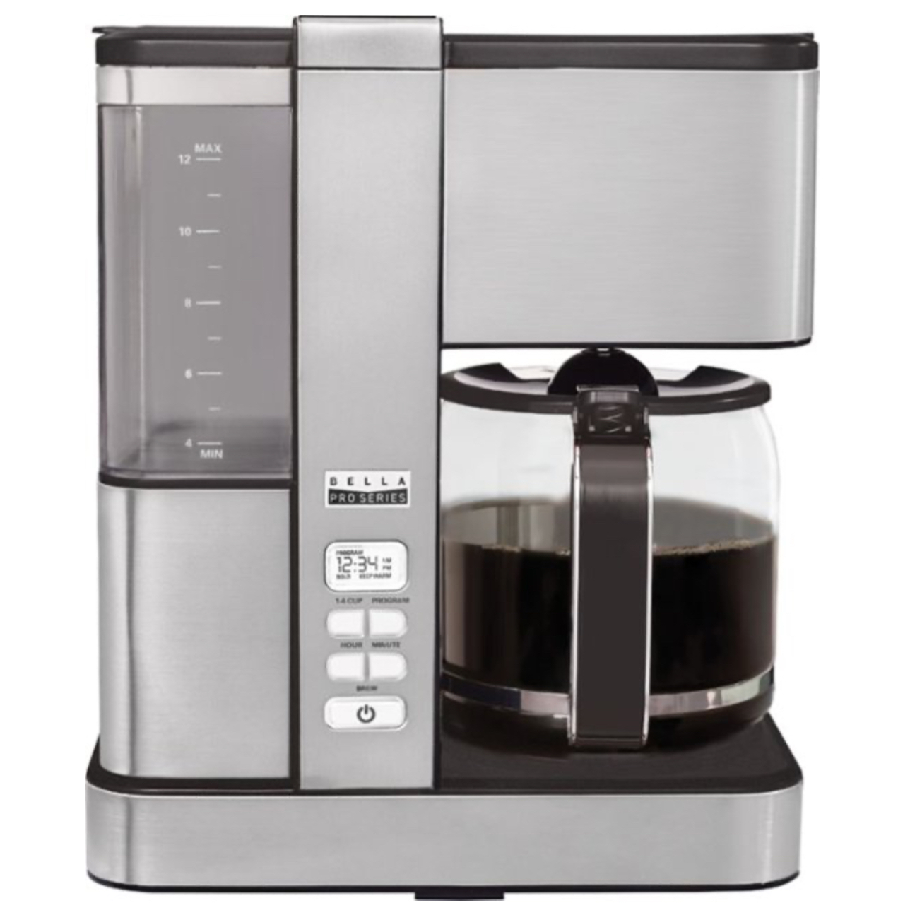 Bella Pro Series Flavor Infusion 12 Cup Coffee Maker Stainless Steel