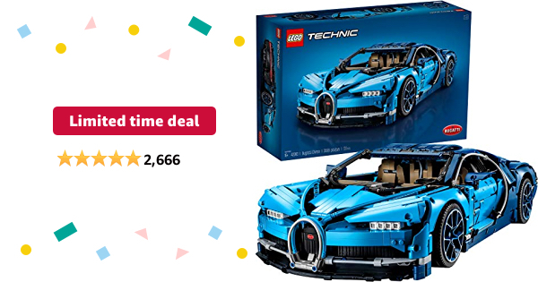 Limited-time deal: LEGO Technic Bugatti Chiron 42083 Race Car Building Kit and Engineering Toy, Adult Collectible Sports Car with Scale Model Engine (3599 Pieces) - $289.99