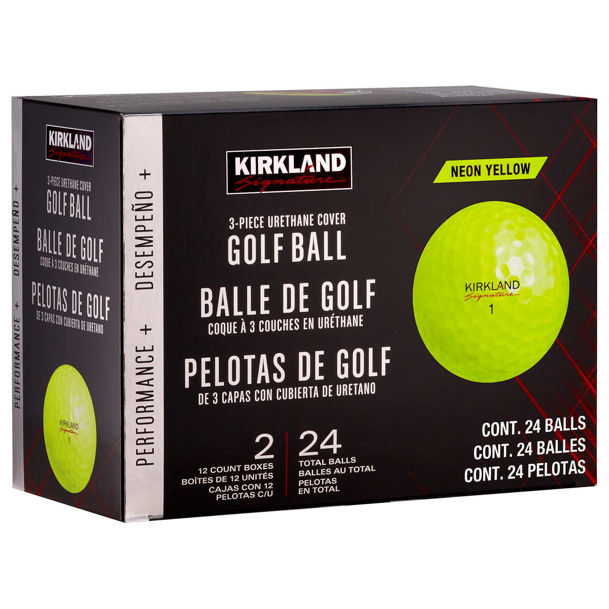 Costco Members 24 Count Kirkland Signature Golf Balls Neon Yellow Or 