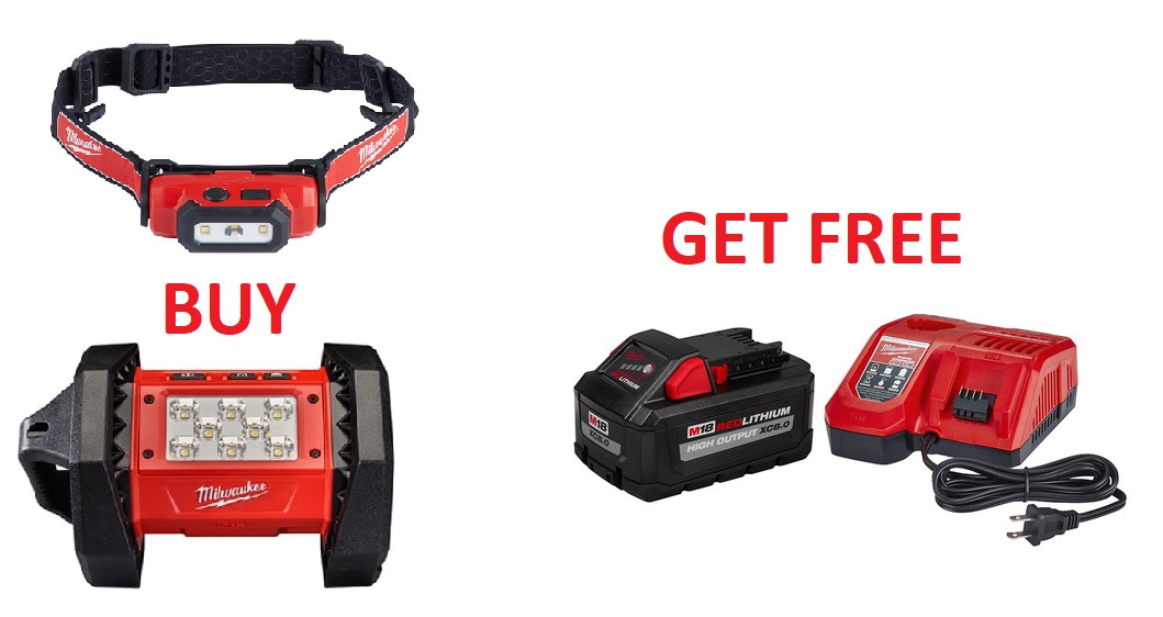 Buy 2 Milwaukee Lighting Tools Get A Free M18 Redlithium High